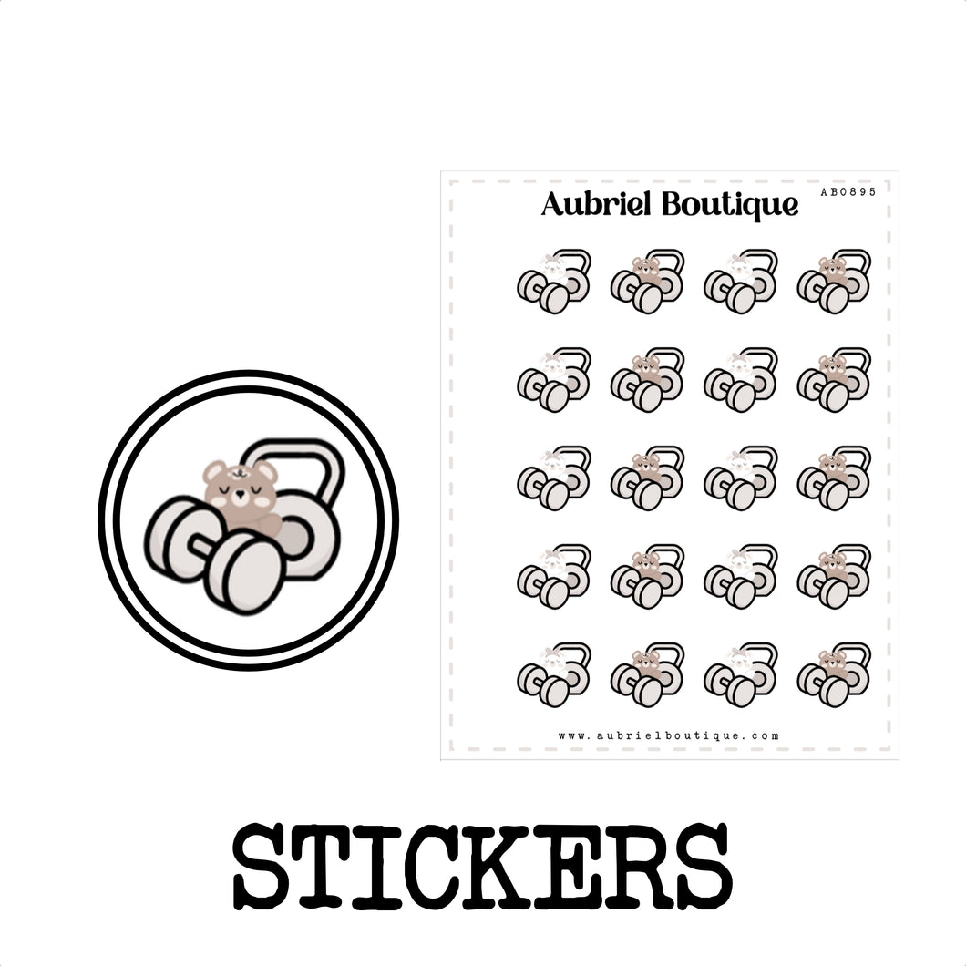WORKOUT, planner stickers — AB0895