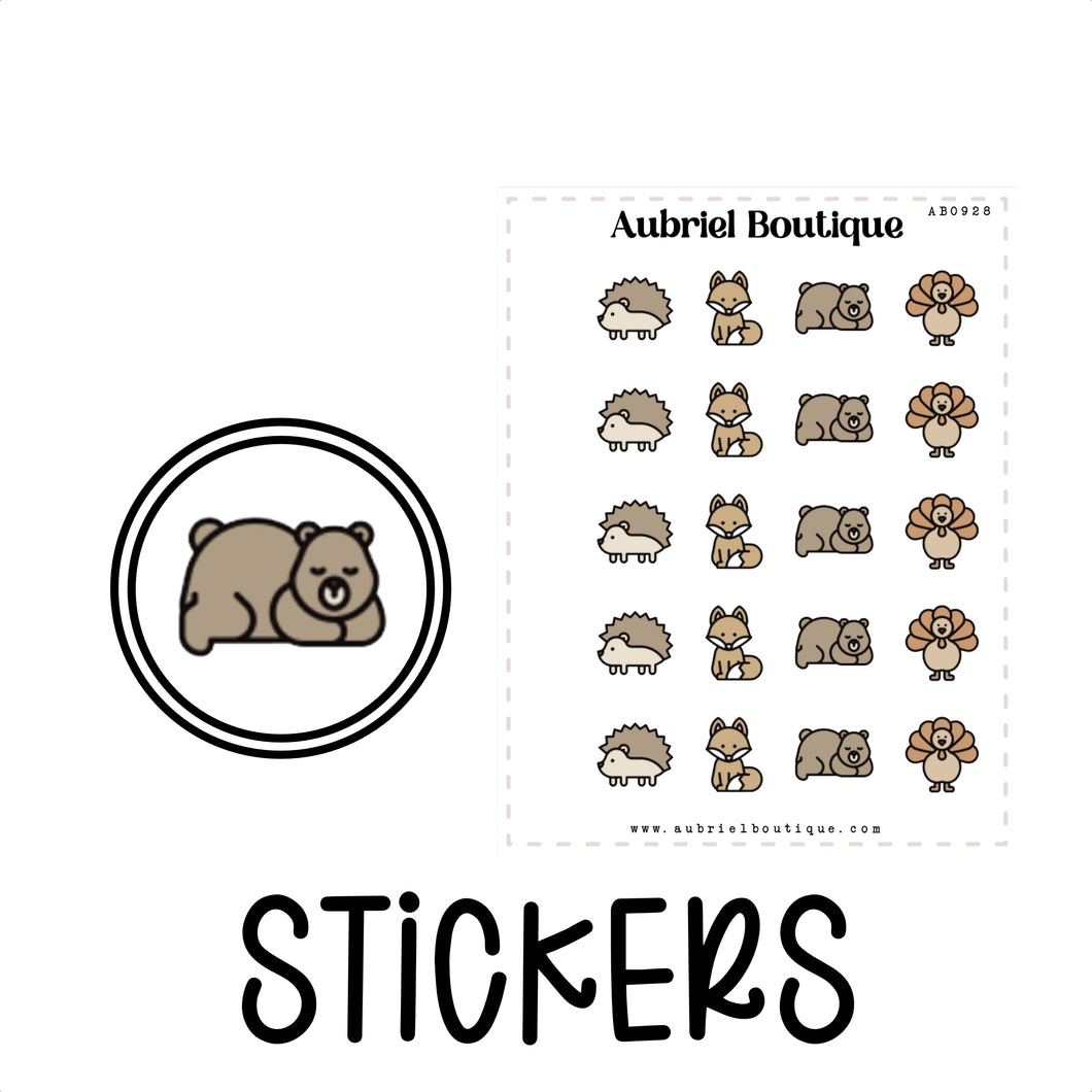 AUTUMN, planner stickers — AB0928