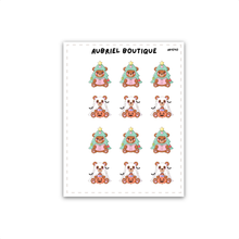 Carica l'immagine nel visualizzatore di Gallery, BEAR in CHRISTMAS and HALLOWEEN vibes, planner stickers — AB1040
