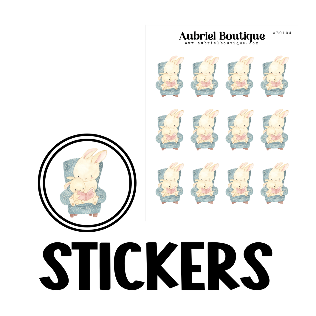 BUNNY, planner stickers — AB0104