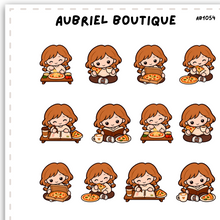 Load image into Gallery viewer, BECKY PIZZA PARTY, planner stickers — AB1054

