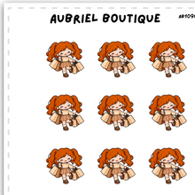 Load image into Gallery viewer, BECKY SHOPPING TIME, planner stickers — AB1090
