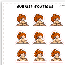 Load image into Gallery viewer, BECKY YOGA TIME, planner stickers — AB1092
