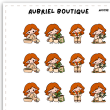 Load image into Gallery viewer, BECKY GARDENING TIME, planner stickers — AB1098
