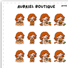 Load image into Gallery viewer, BECKY HALLOWEEN VIBES, planner stickers — AB1118
