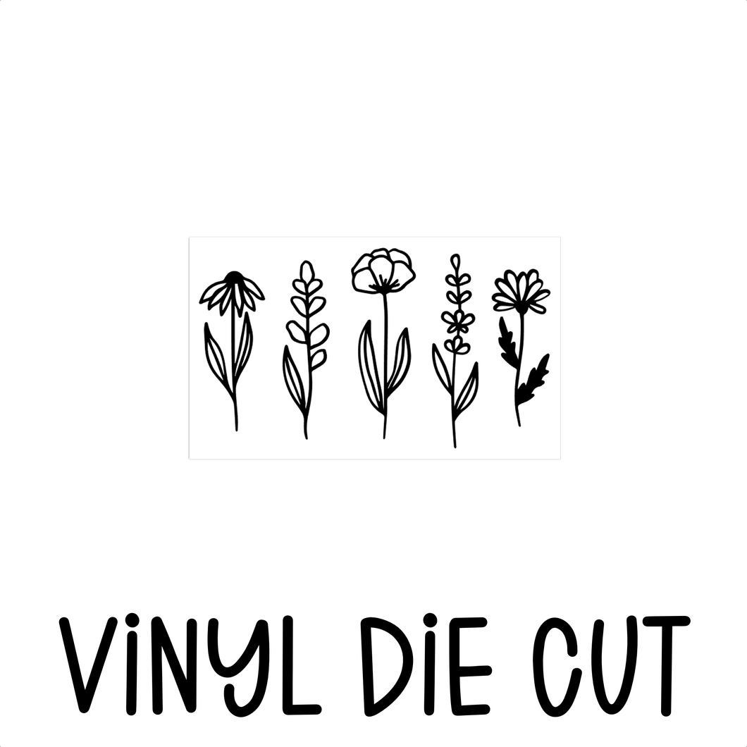 FLOWERS, vinyl die cut