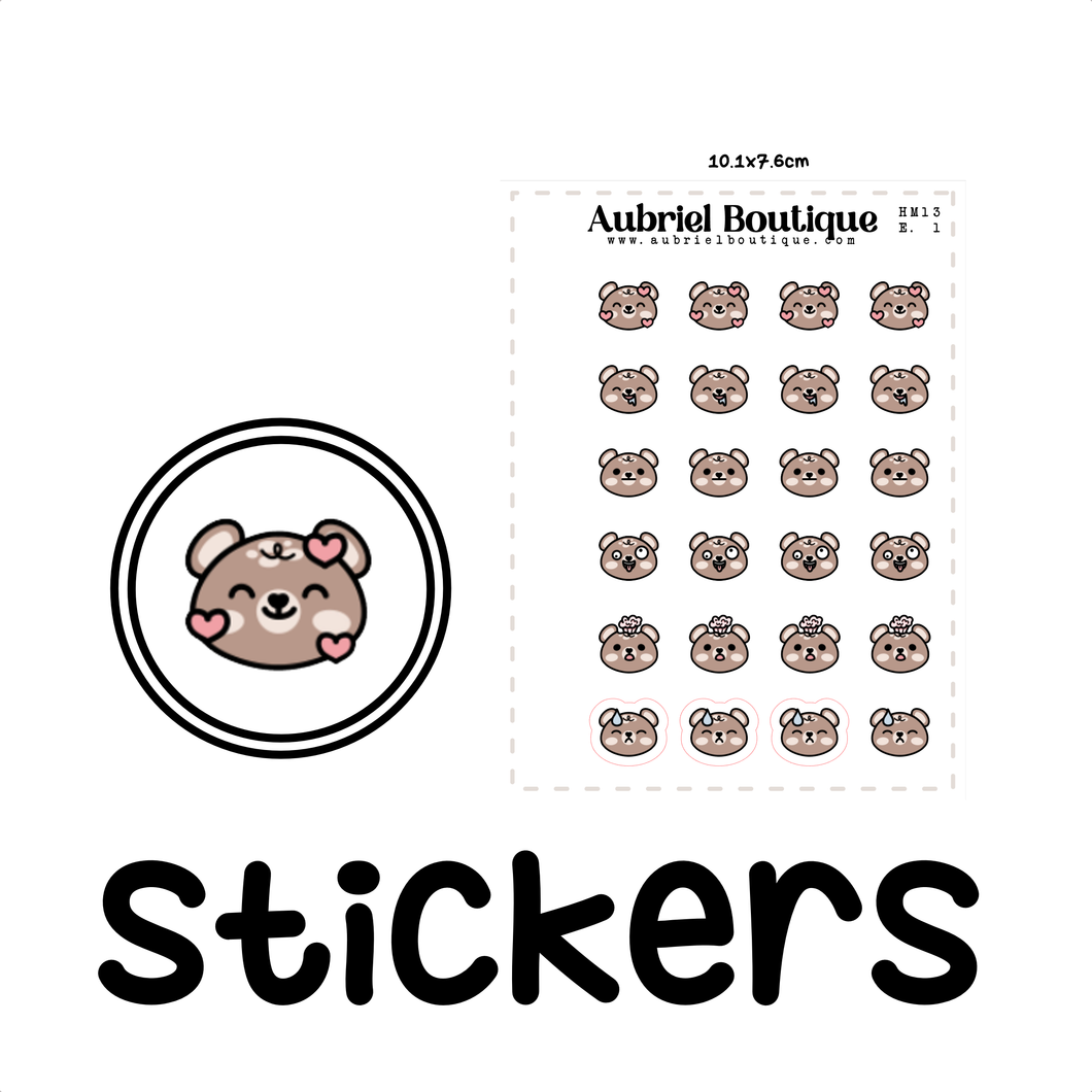 EMOTI 1, planner stickers — HM13