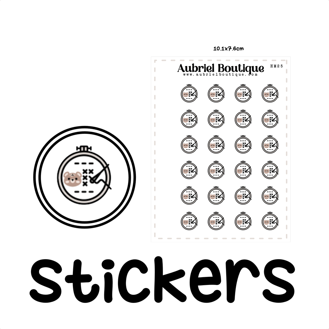 CROSS STITCH, planner stickers — HM25