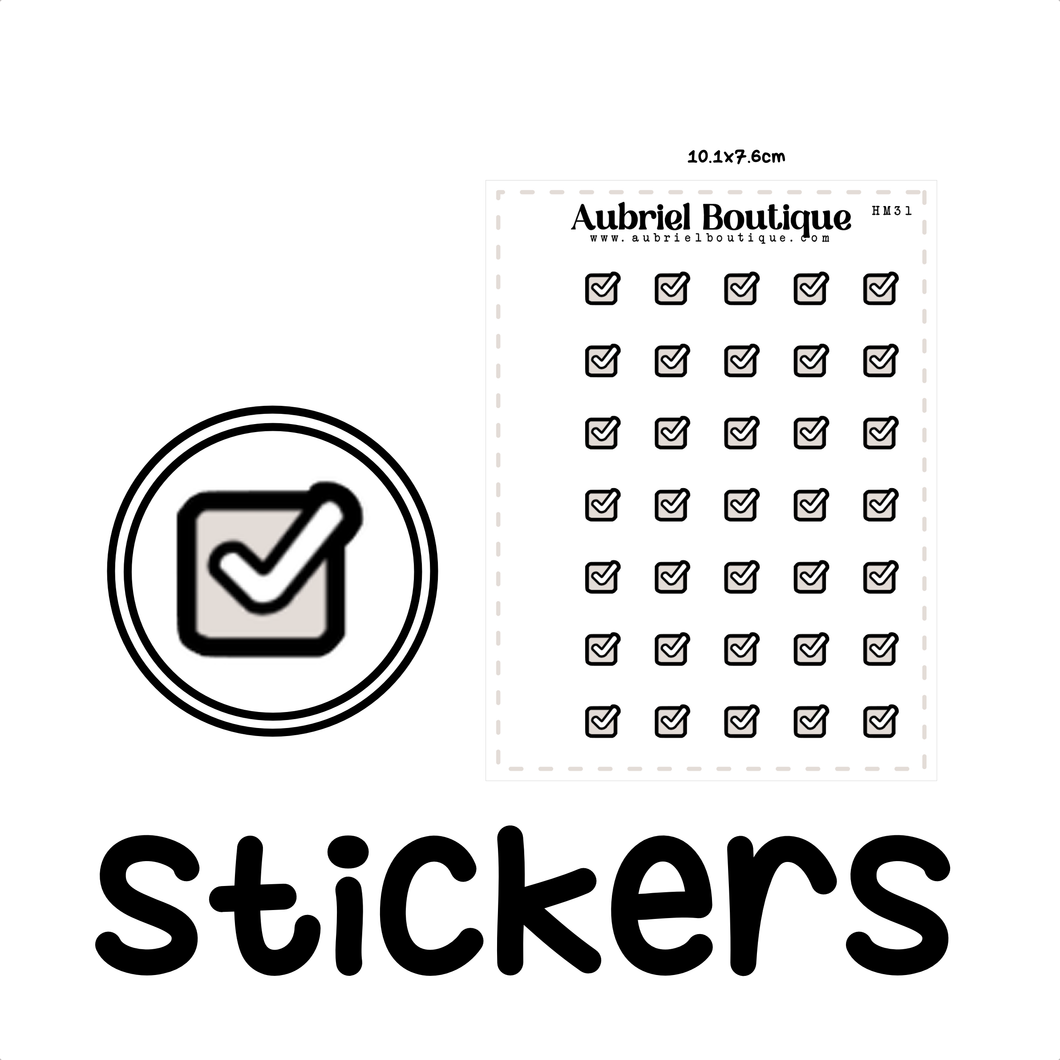 CHECK, planner stickers — HM31
