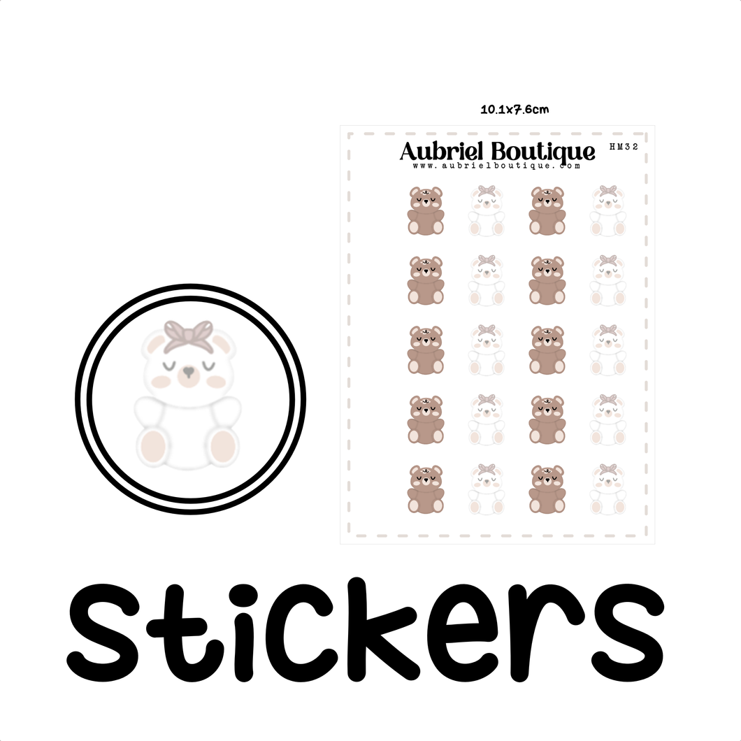 BEAR, planner stickers — HM32