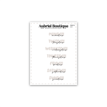 Load image into Gallery viewer, DAYS OF THE WEEK, planner stickers — HM96
