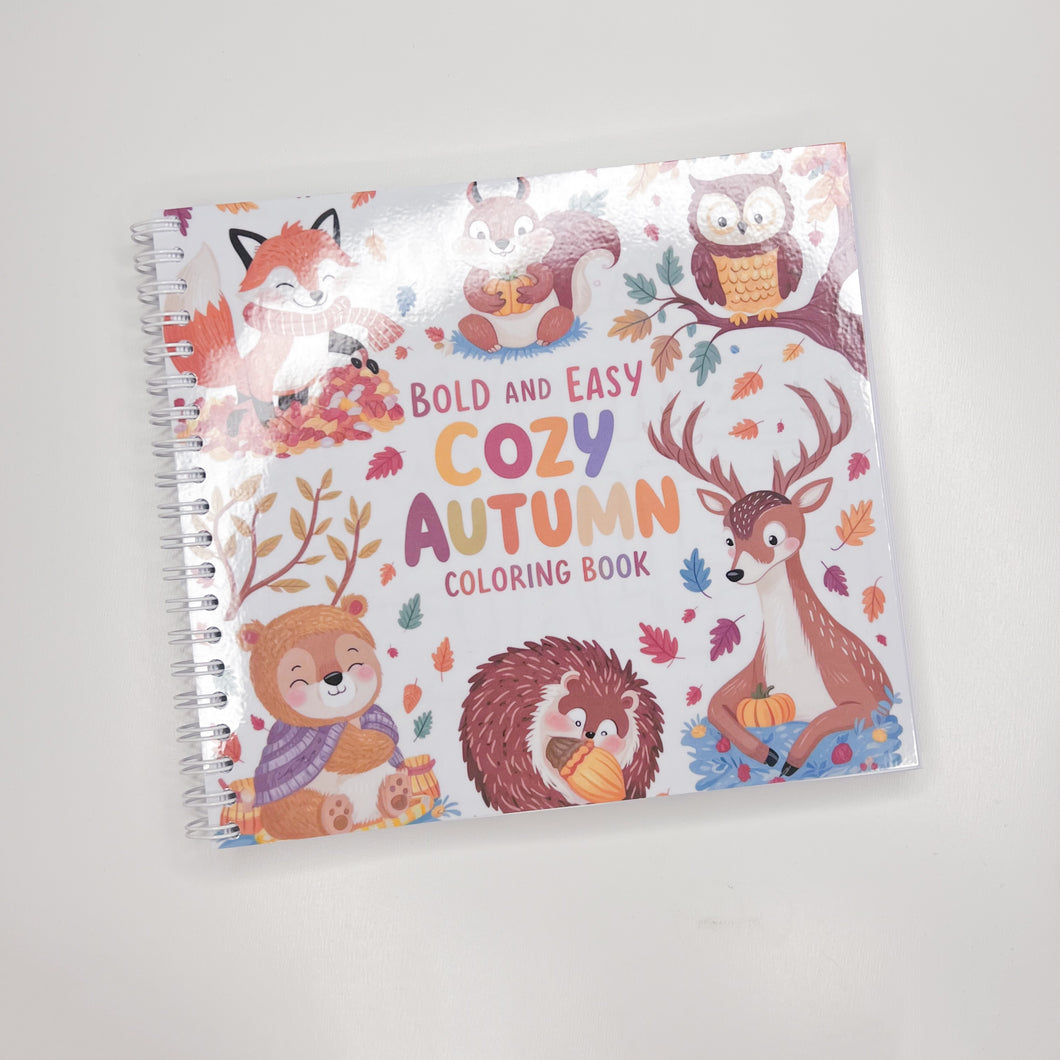 COZY AUTUMN COLORING BOOK - 100 pages