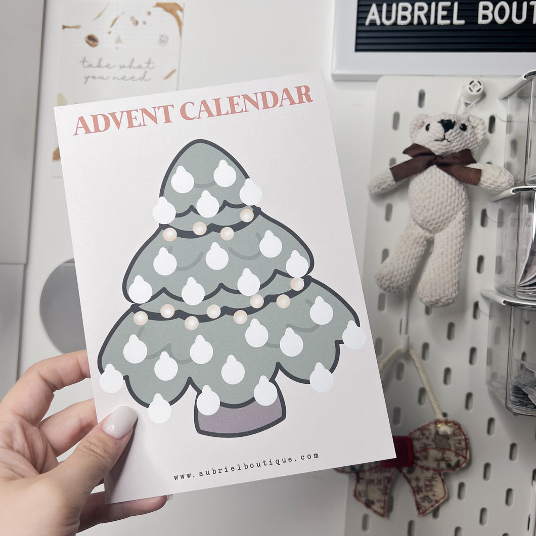 FILL THE TREE CARD A5, advent calendar