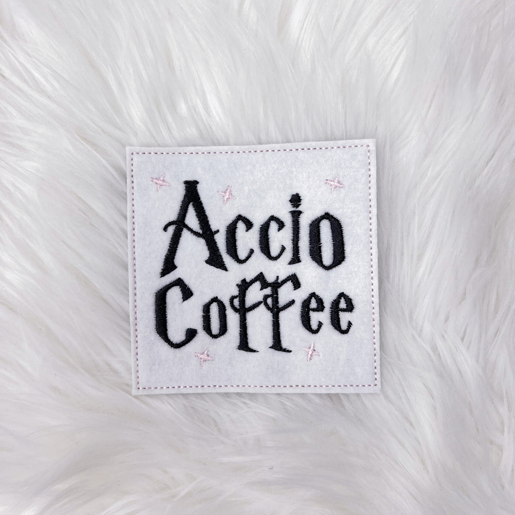 ACCIO COFFEE - embroidery coaster