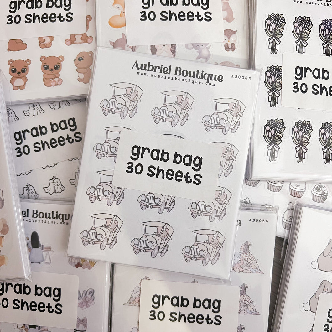 GRAB BAG - 30 standard sticker sheets