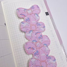 Load image into Gallery viewer, BOW EMBROIDERY BOOKMARK - unicorn
