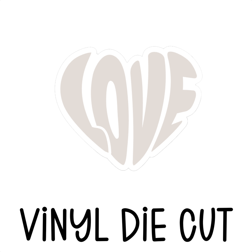LOVE, vinyl die cut