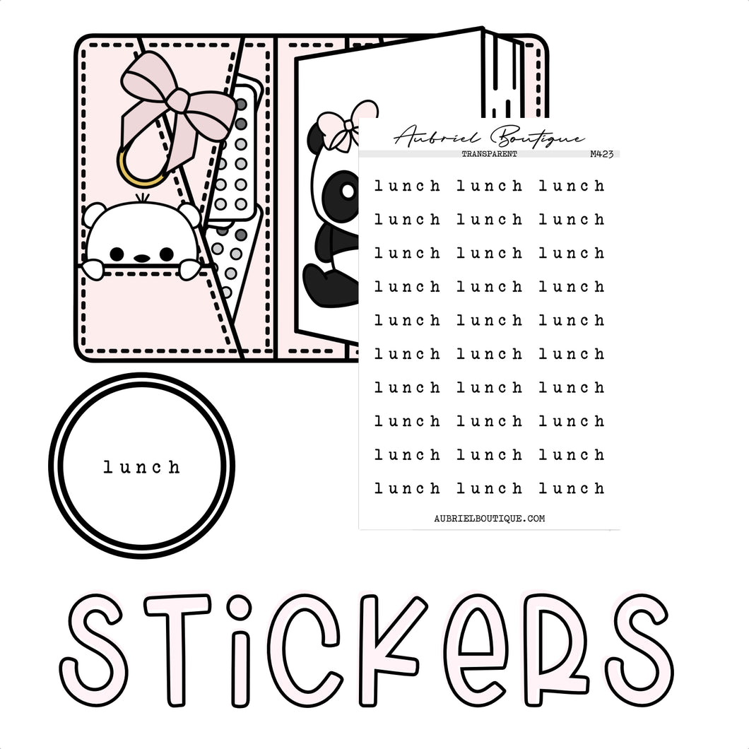 LUNCH — minimal stickers — M423
