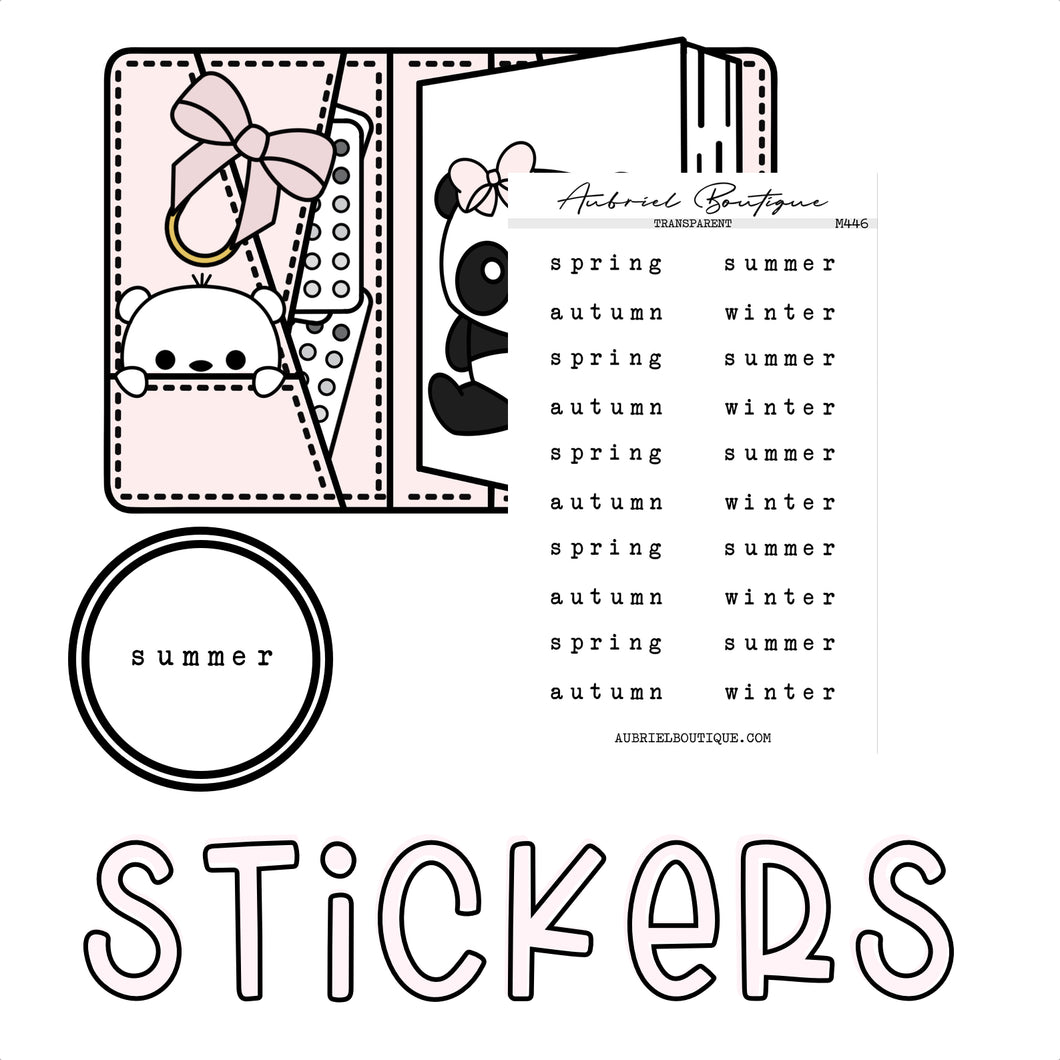 SEASONS — minimal stickers — M446