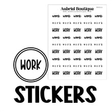 Load image into Gallery viewer, SCRIPT: work, planner stickers — S0011
