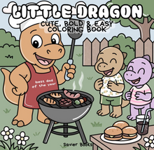 Carica l&#39;immagine nel visualizzatore di Gallery, LITTLE DRAGON: Cute, Bold and Easy Coloring Book for Adults and Teens: Little Dragon: Cute, Bold and Easy Coloring Book
