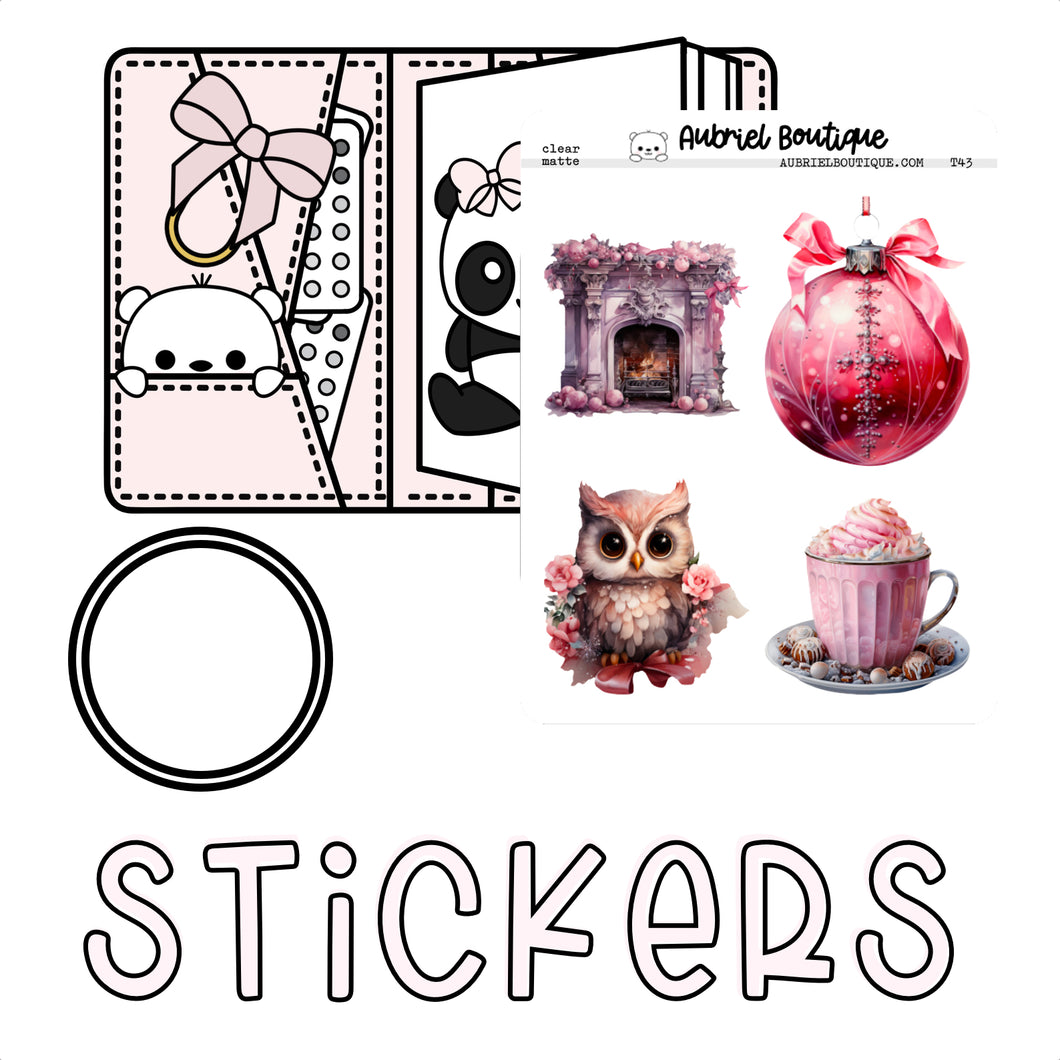 PINK CHRISTMAS 05 — stickers — T43