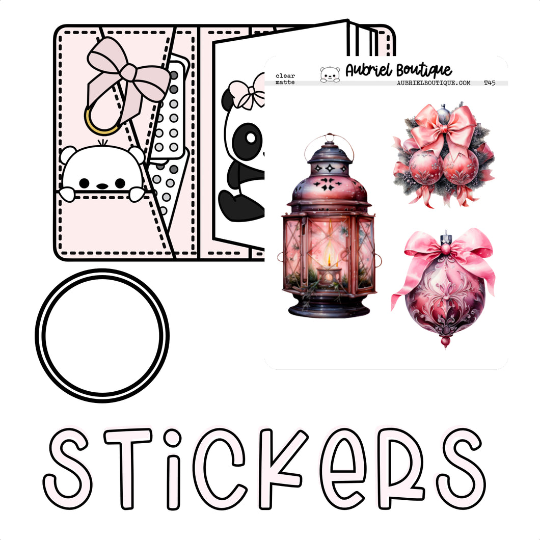 PINK CHRISTMAS 07 — stickers — T45