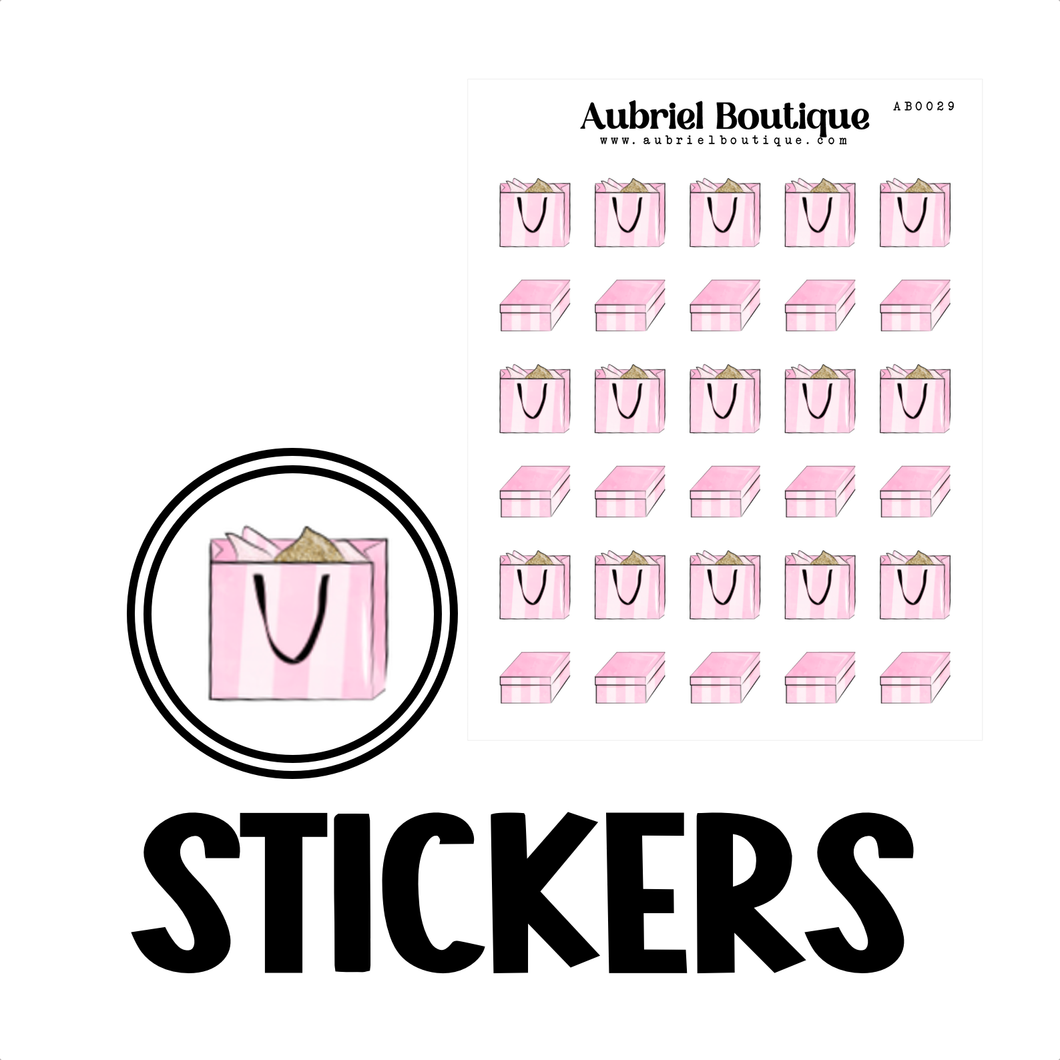 SHOPPING, planner stickers — AB0029