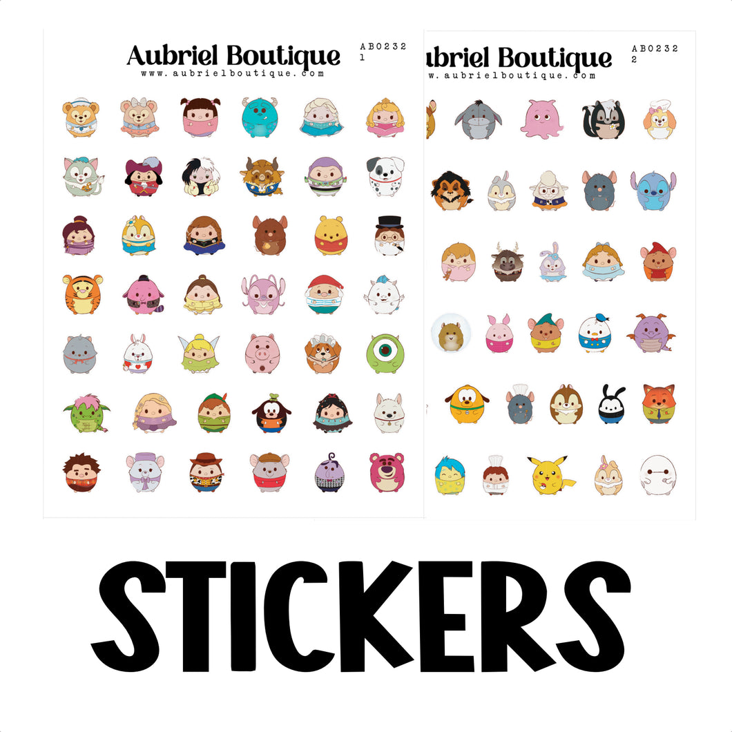 CARTOON, planner stickers — AB0232