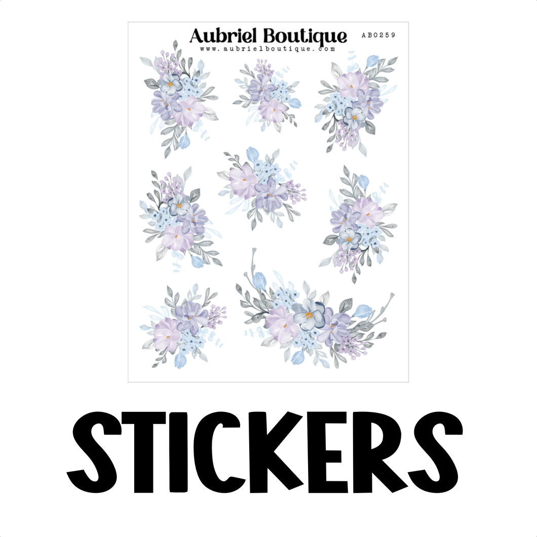 FLOWER, XL planner stickers — AB0259