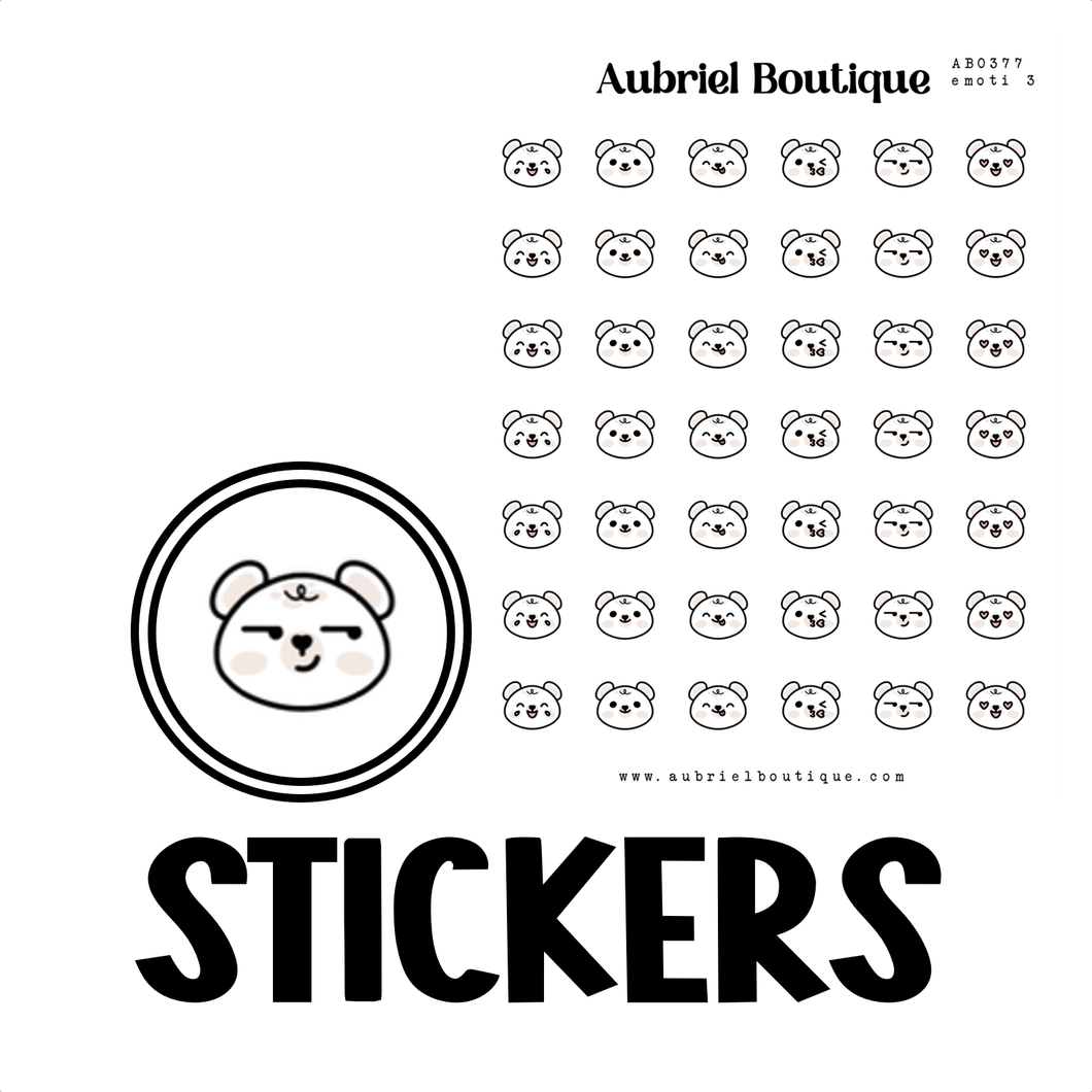 BABY BEAR - EMOTI 3, planner stickers — AB0377