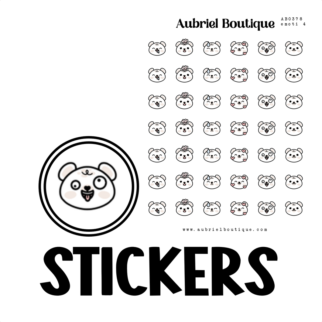 BABY BEAR - EMOTI 4, planner stickers — AB0378