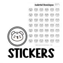 Load image into Gallery viewer, BABY BEAR - EMOTI 8, planner stickers — AB0382
