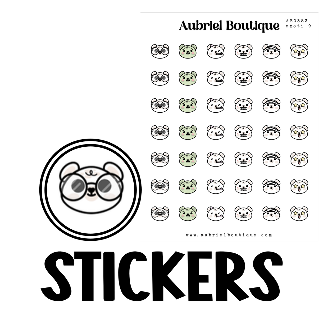 BABY BEAR - EMOTI 9, planner stickers — AB0383