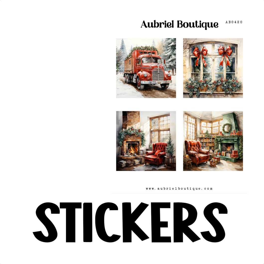 DECO XMAS, planner stickers — AB0420