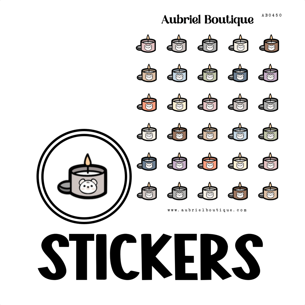 CANDLES, planner stickers — AB0450