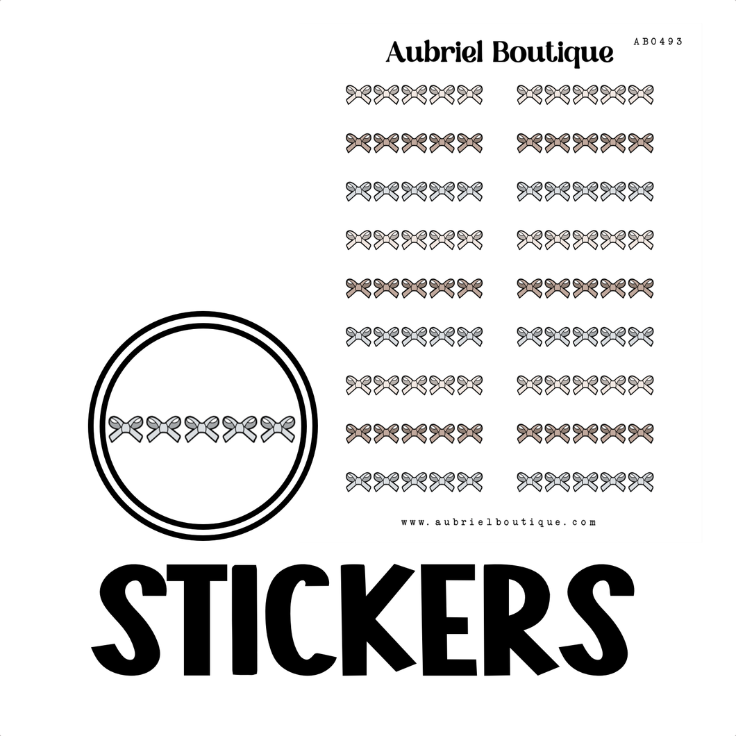 BOW BANNER, planner stickers — AB0493