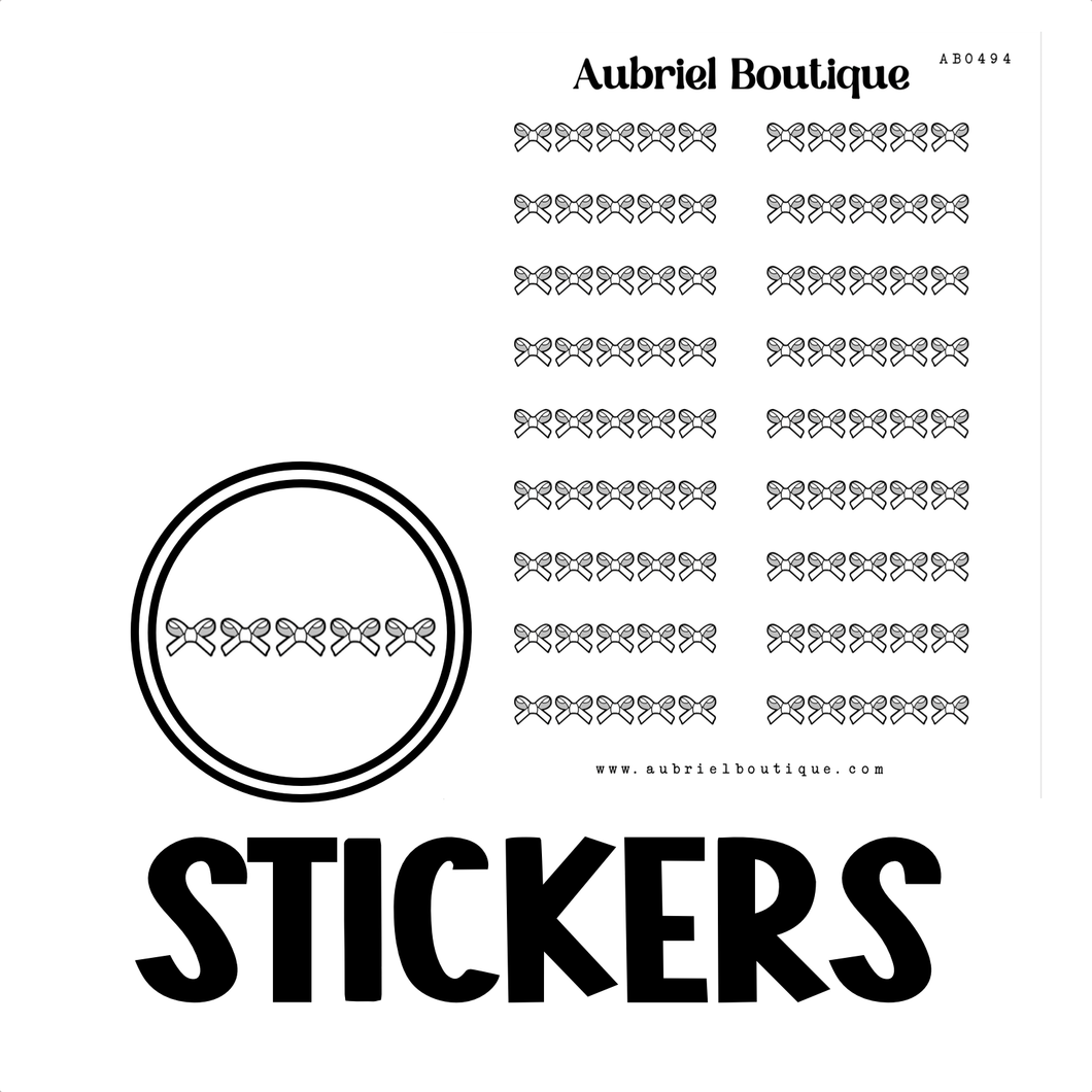 BOW BANNER, planner stickers — AB0494