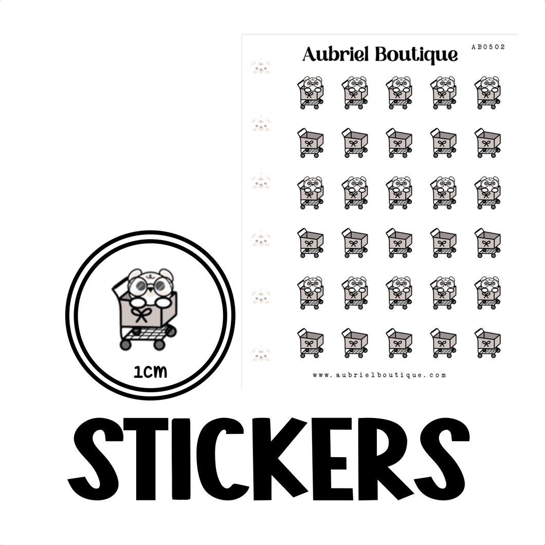 GROCERIES, planner stickers, tiny — AB0502