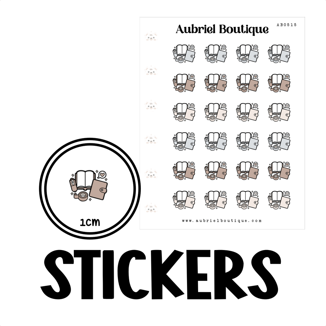 STATIONERY, planner stickers, tiny — AB0515