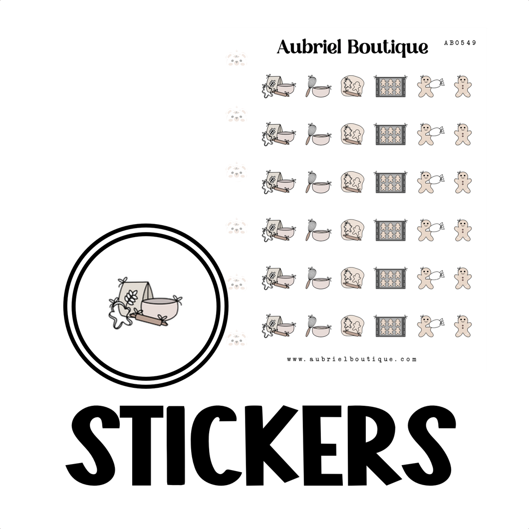 BAKING, planner stickers — AB0549