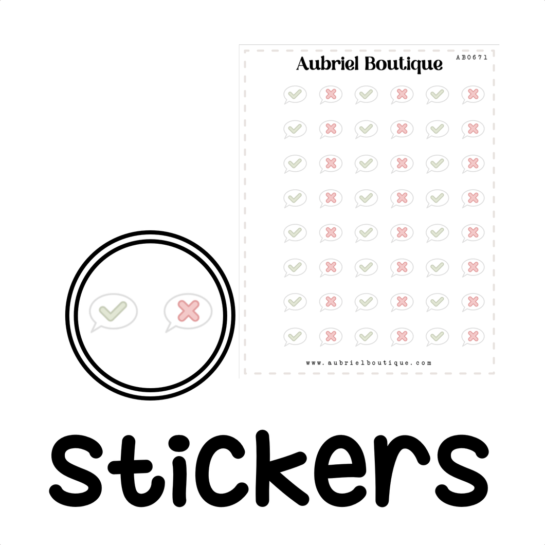 CHECK, planner stickers — AB0671