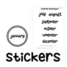 Load image into Gallery viewer, SCRIPT: day of the month, planner stickers — AB0690
