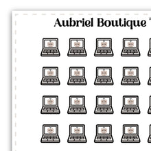 Load image into Gallery viewer, WORK, bear brown, planner stickers — AB0739
