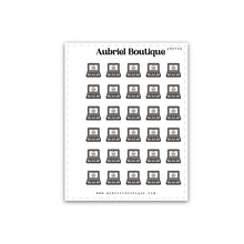 Load image into Gallery viewer, WORK, bear brown, planner stickers — AB0739
