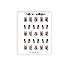 Carica l'immagine nel visualizzatore di Gallery, NAILS, bear brown, planner stickers — AB0742
