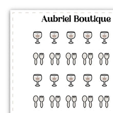 Load image into Gallery viewer, FOOD, bear brown, planner stickers — AB0810
