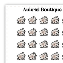 Load image into Gallery viewer, TICKET, bear brown, planner stickers — AB0814
