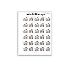 Load image into Gallery viewer, TICKET, bear brown, planner stickers — AB0814
