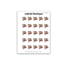 Carica l'immagine nel visualizzatore di Gallery, PIZZA, bear brown, planner stickers — AB0832
